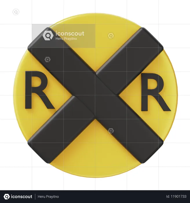 Señal de ferrocarril  3D Icon