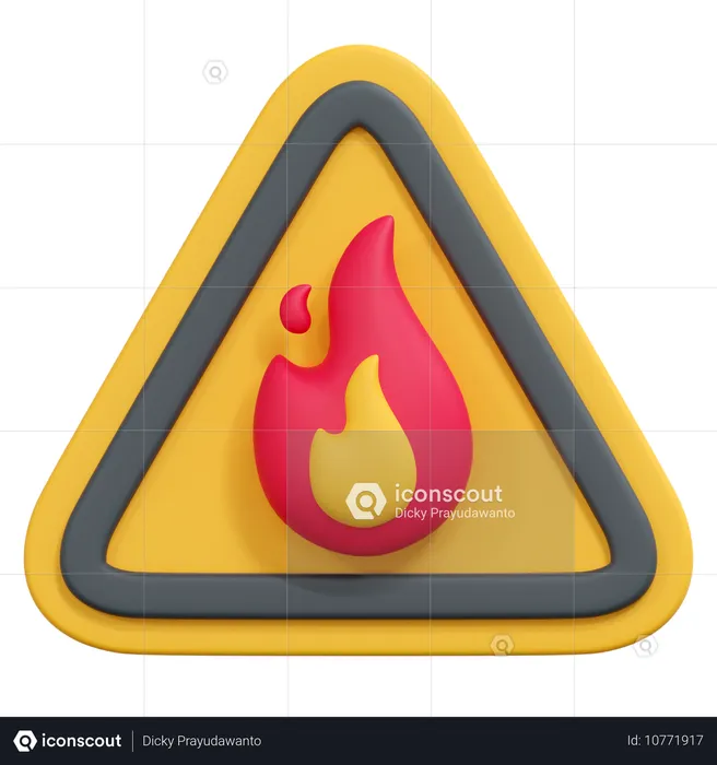 Señal de fuego  3D Icon