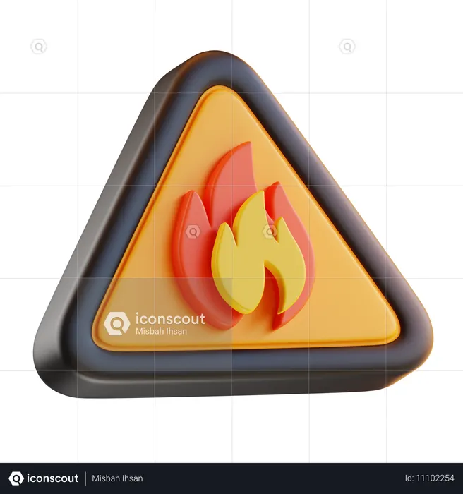 Señal de fuego  3D Icon