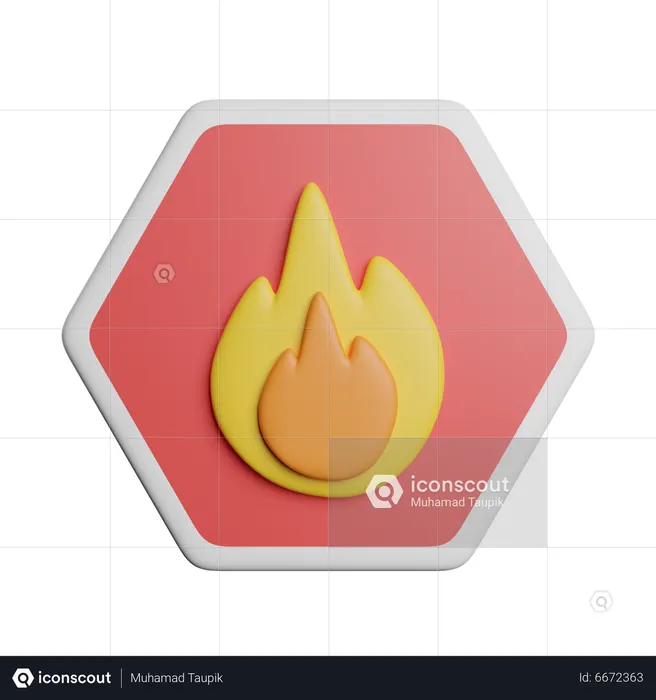 Señal de fuego  3D Icon