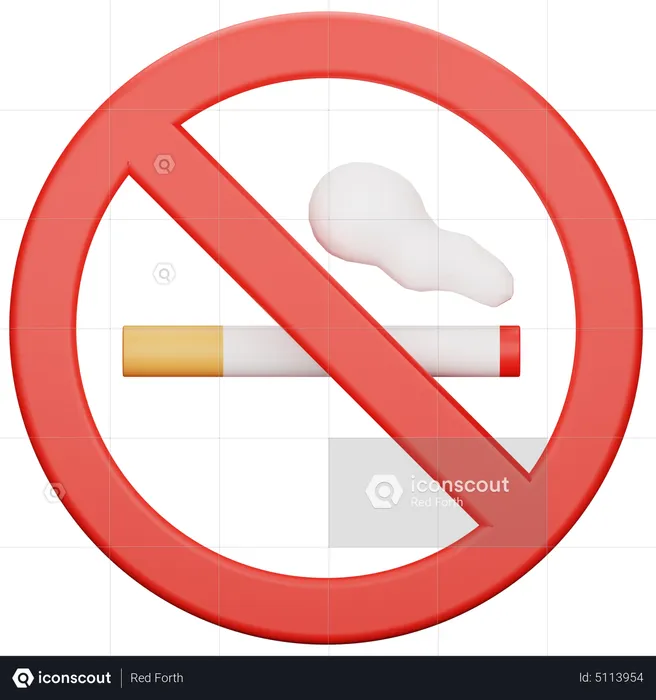 Señal de no fumar  3D Icon