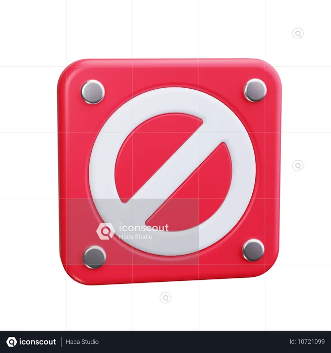 No molestar señal  3D Icon