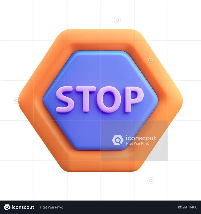 Señal de stop  3D Icon