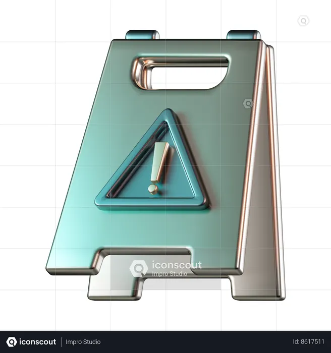 Señal de piso mojado  3D Icon