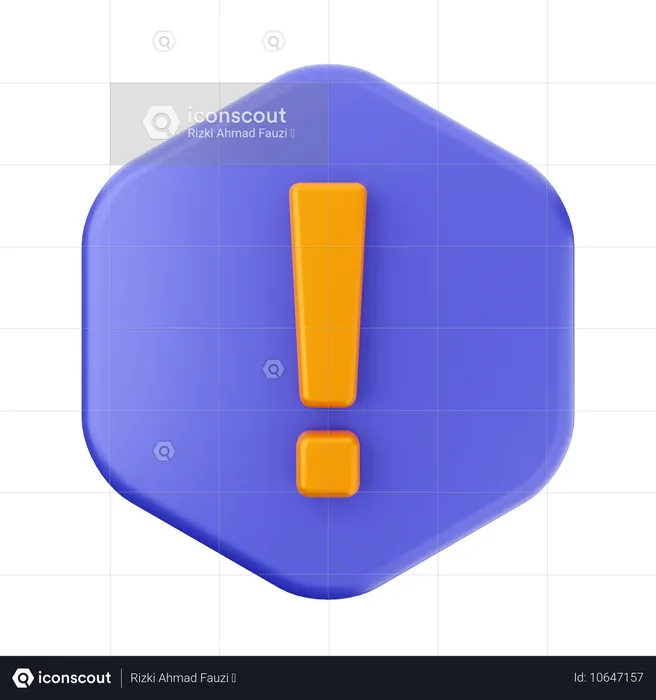 Señal de precaución  3D Icon