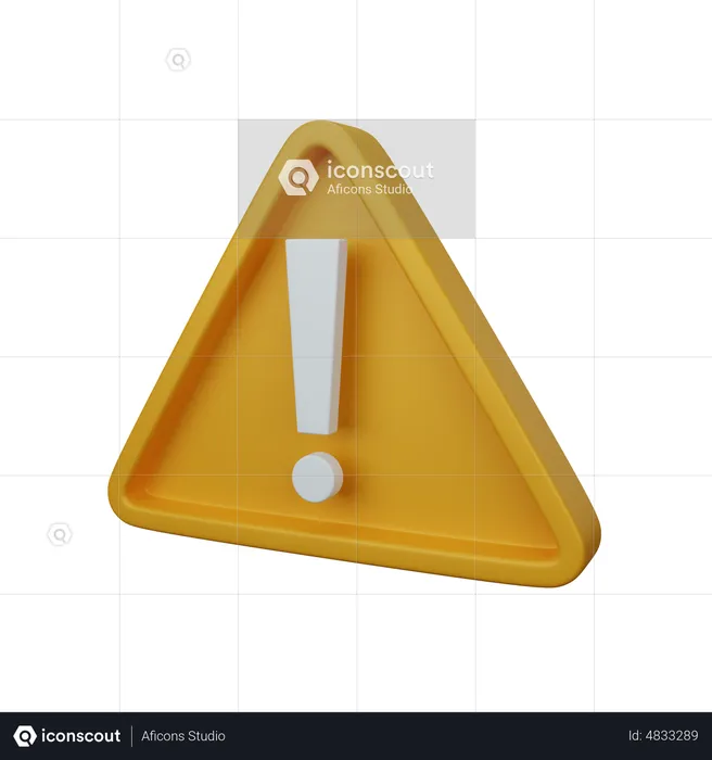 Señal de precaución  3D Icon