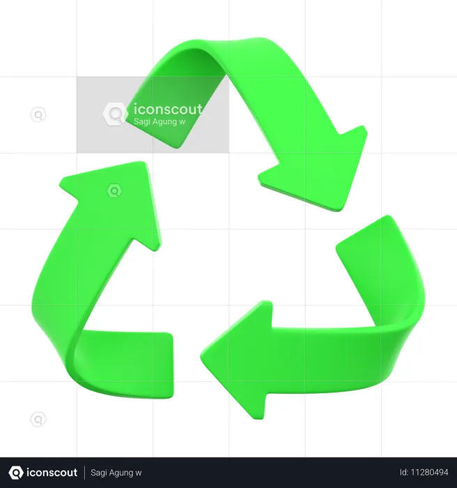 Signo de reciclaje  3D Icon