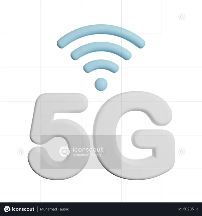 Señal de red 5g  3D Icon