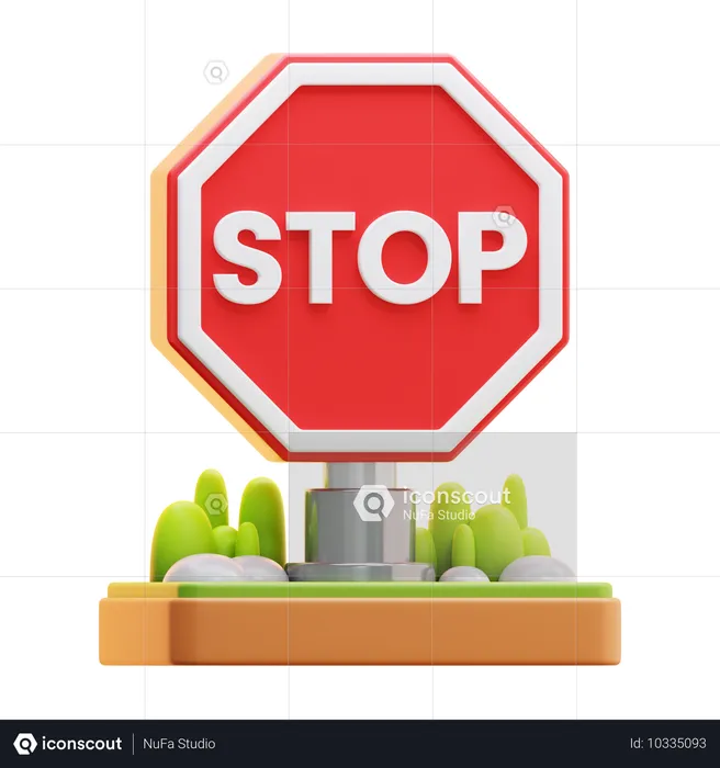 Señal de stop  3D Icon