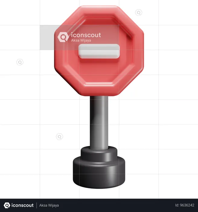 Señal prohibida  3D Icon