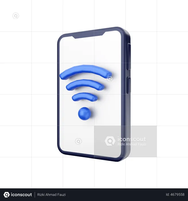 Señal wifi  3D Illustration