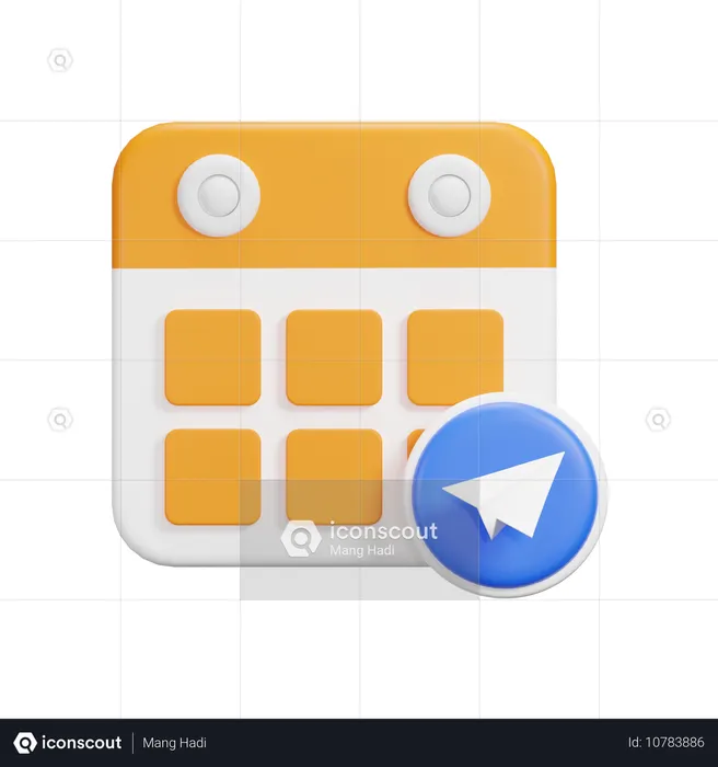 Send Calendar  3D Icon
