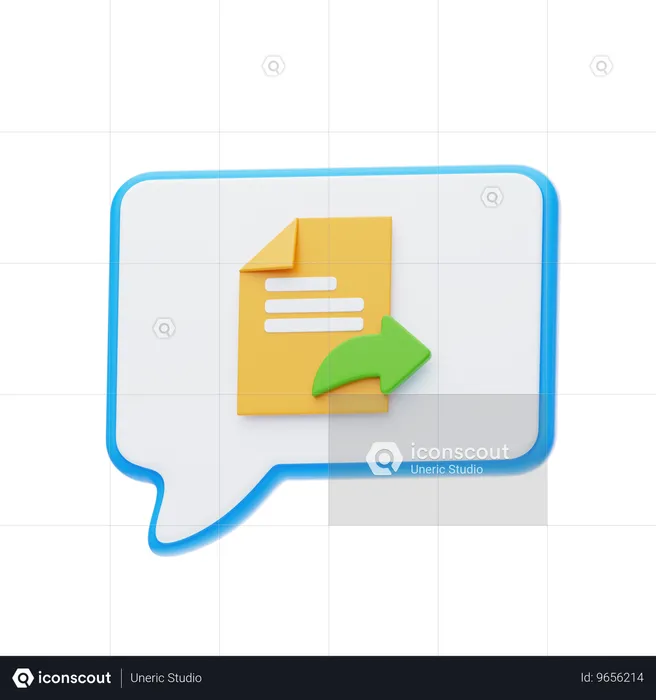 Send Document File  3D Icon