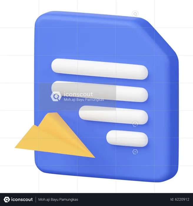 Send File  3D Icon