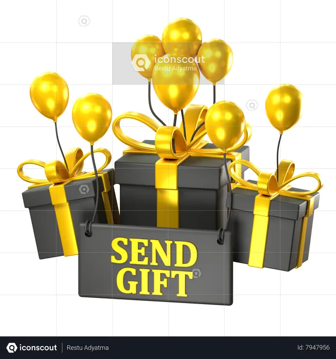Send Gift  3D Icon