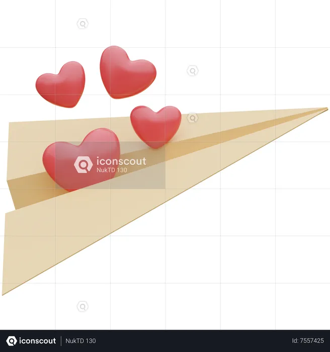 Send Love Text  3D Icon