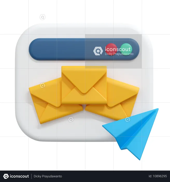 Send mail message  3D Icon