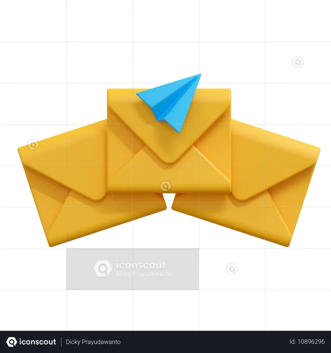 Send mail message  3D Icon
