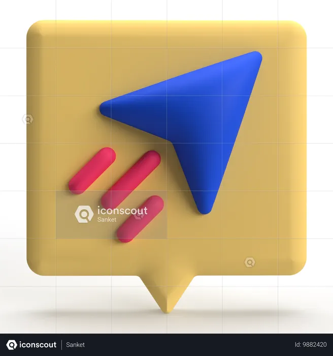 Send Message  3D Icon