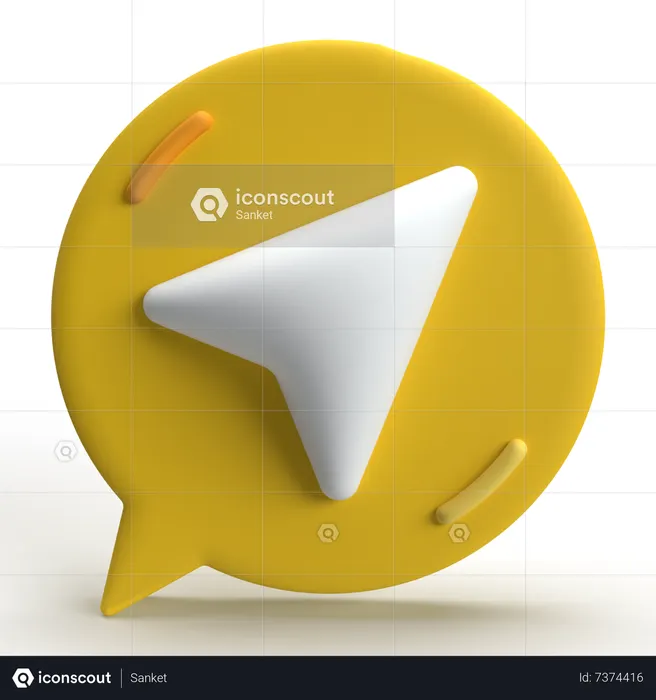 Send Message  3D Icon