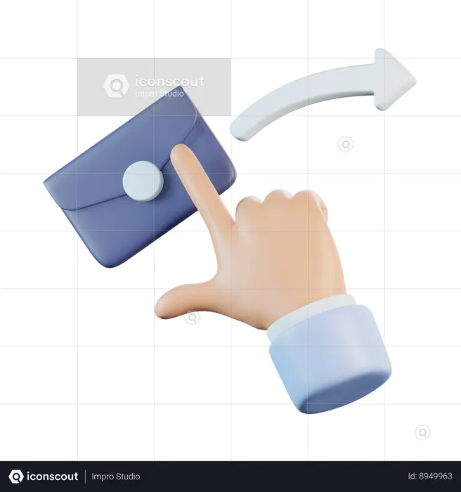 Send Message Gesture  3D Icon