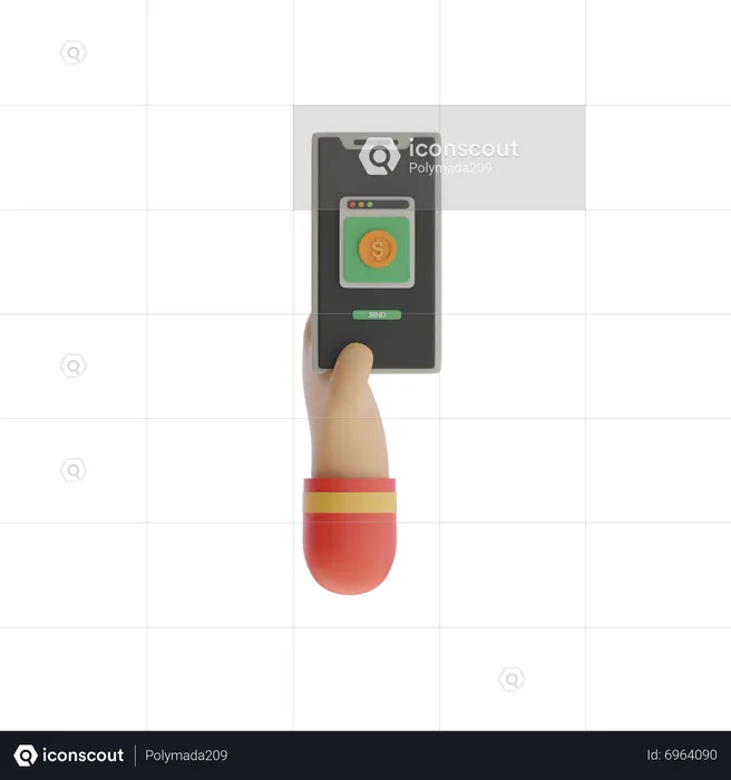 Geld schicken  3D Icon