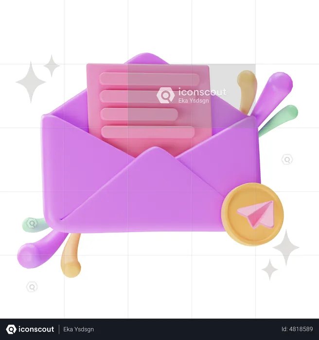 E-Mail senden  3D Icon