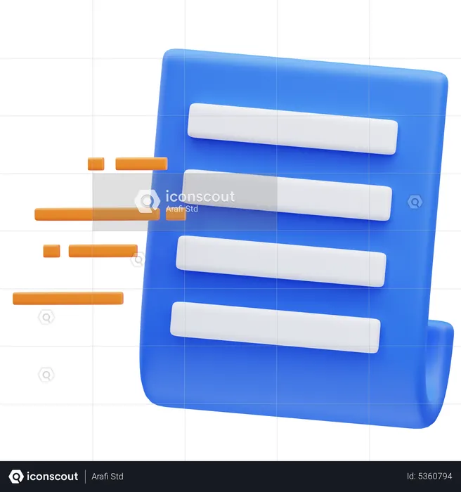 Sending Document  3D Icon
