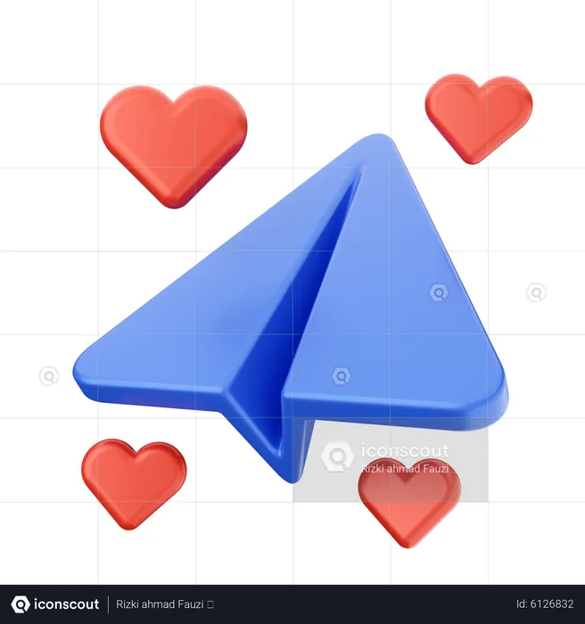 Sending Love Text  3D Icon