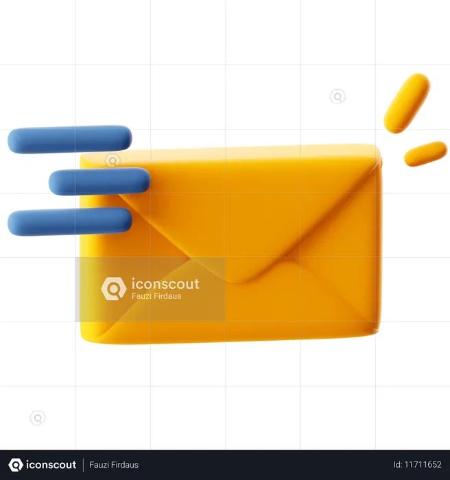 Sending Mail  3D Icon