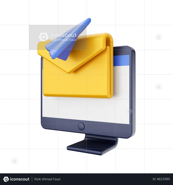 Sending Mail  3D Illustration