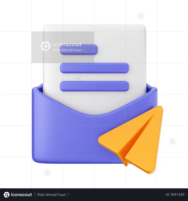 Sending Mail  3D Icon