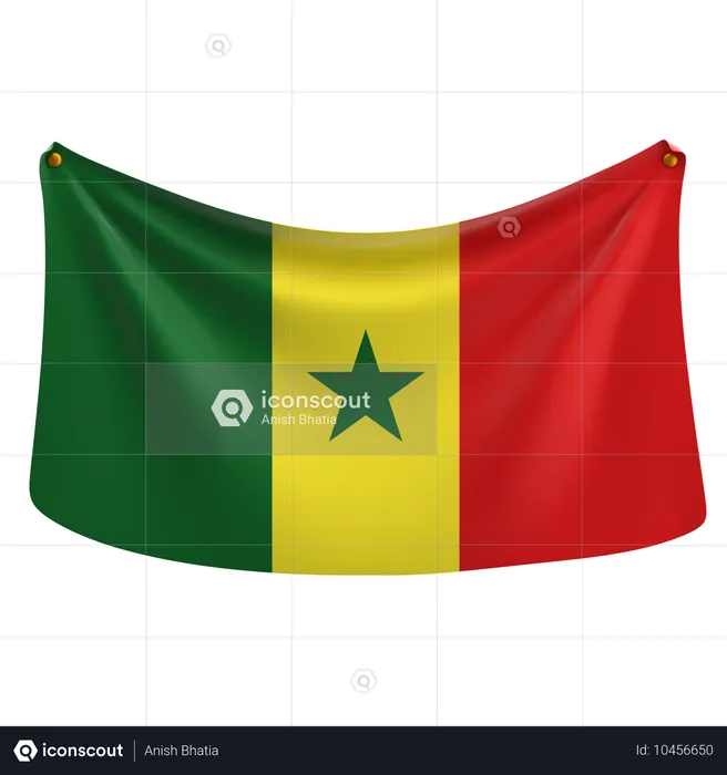 Senegal Flag 3D Icon