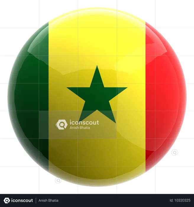 Senegal Flag 3D Icon