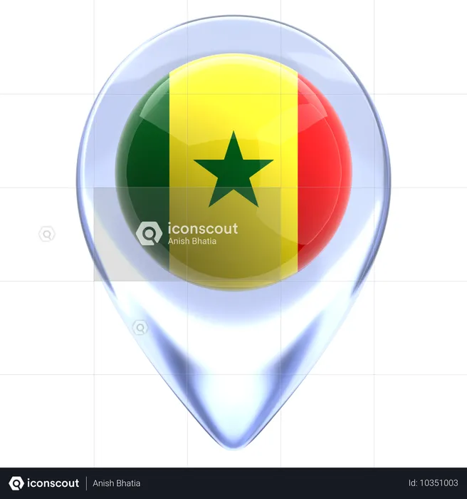 Senegal Flag 3D Icon