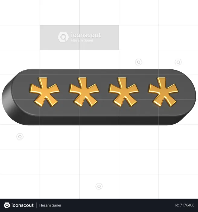 Senha  3D Icon