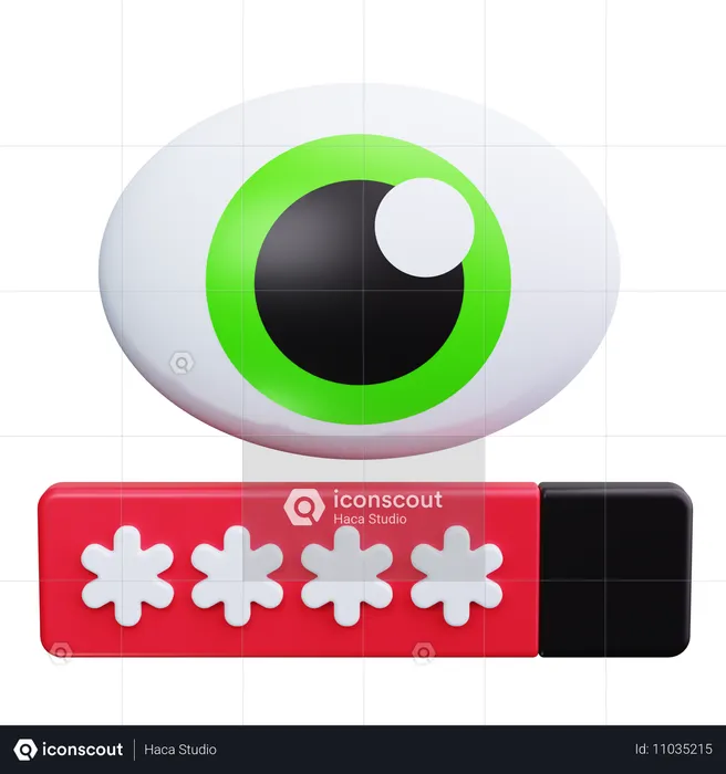 Olho de senha  3D Icon