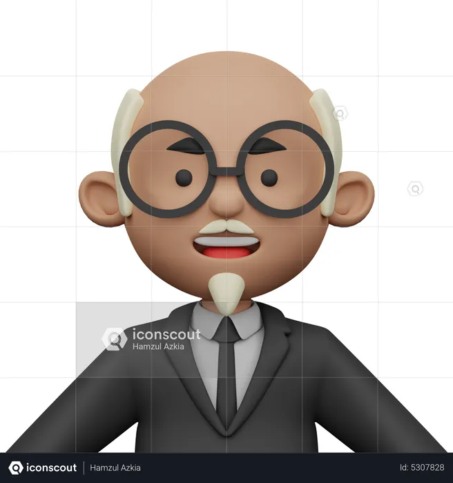 Senior Businessman  3D Icon