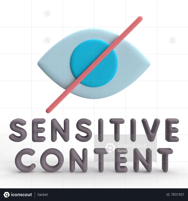Sensitive Content  3D Icon