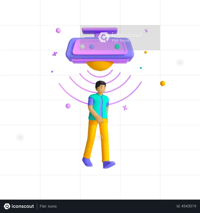 Sensor de movimento  3D Illustration