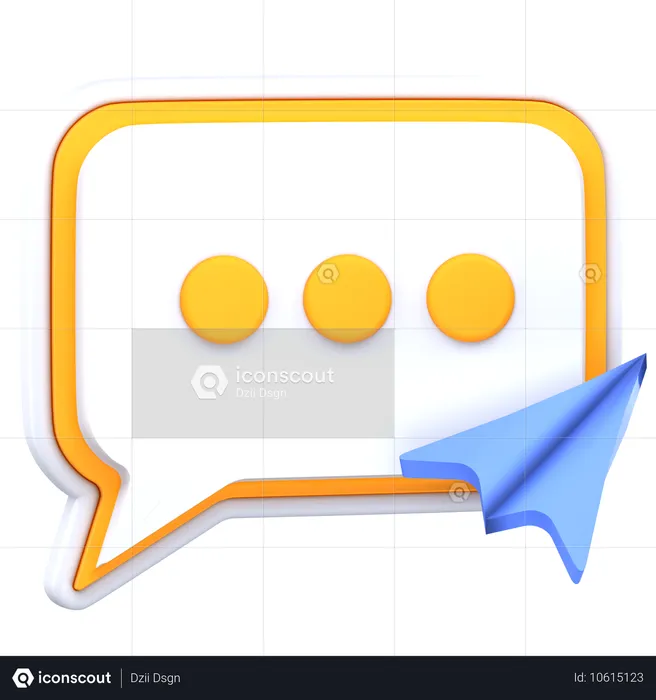 チャットを送信しました  3D Icon