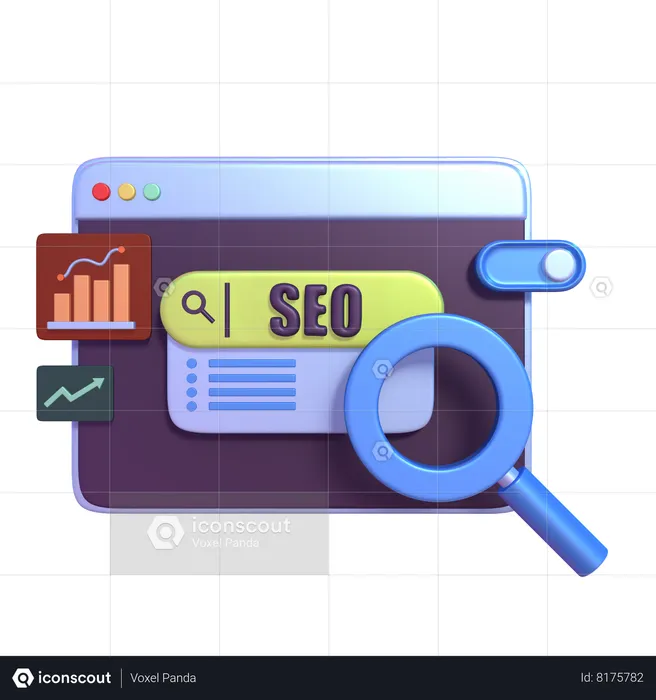 Analizador de SEO  3D Icon