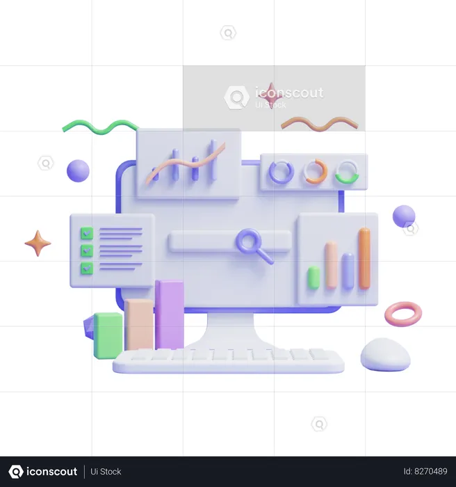 Seo Analysis  3D Icon