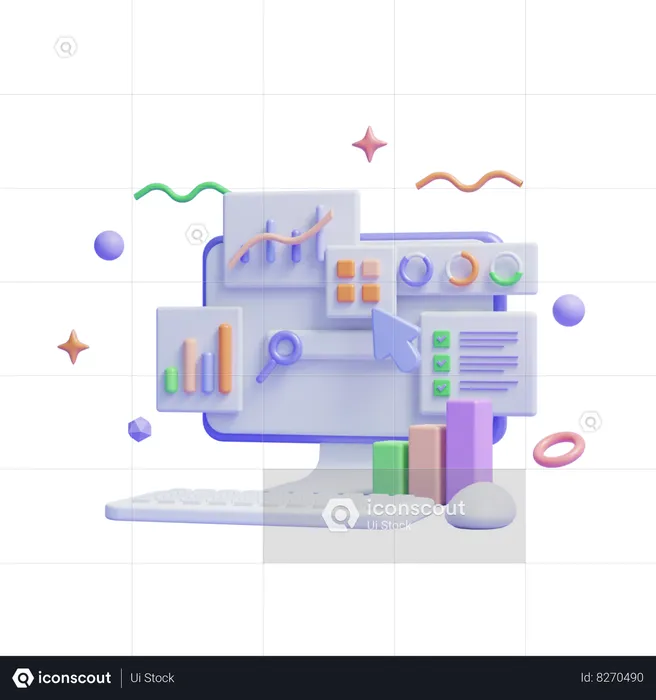 Seo Analysis  3D Icon