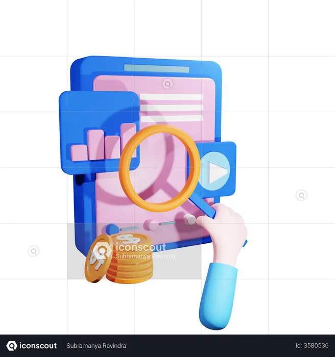 Seo And Marketing Management  3D Illustration