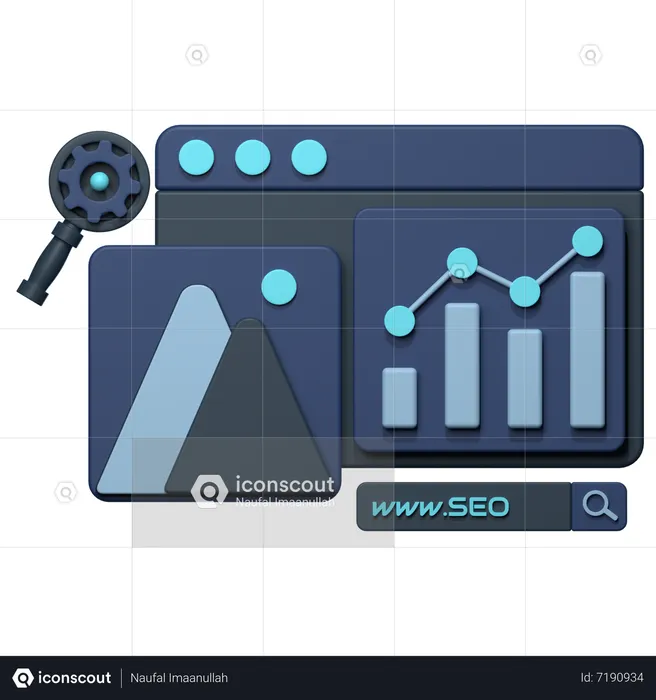 Gráfico de SEO  3D Icon