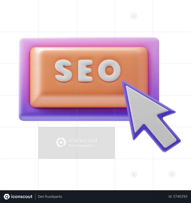 Seo Click Button  3D Icon