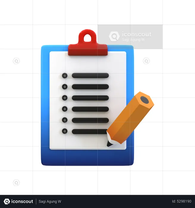 Seo Clipboard  3D Icon