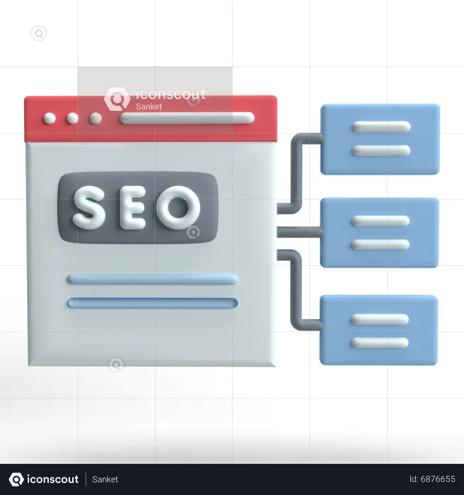 SEO Content  3D Icon