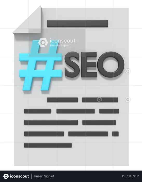 Seo Document  3D Icon